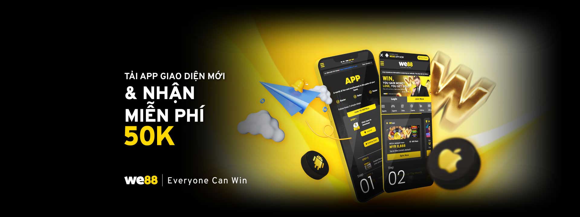 Tham gia đăng ký và tải app WE88 tặng 88K trải nghiệm